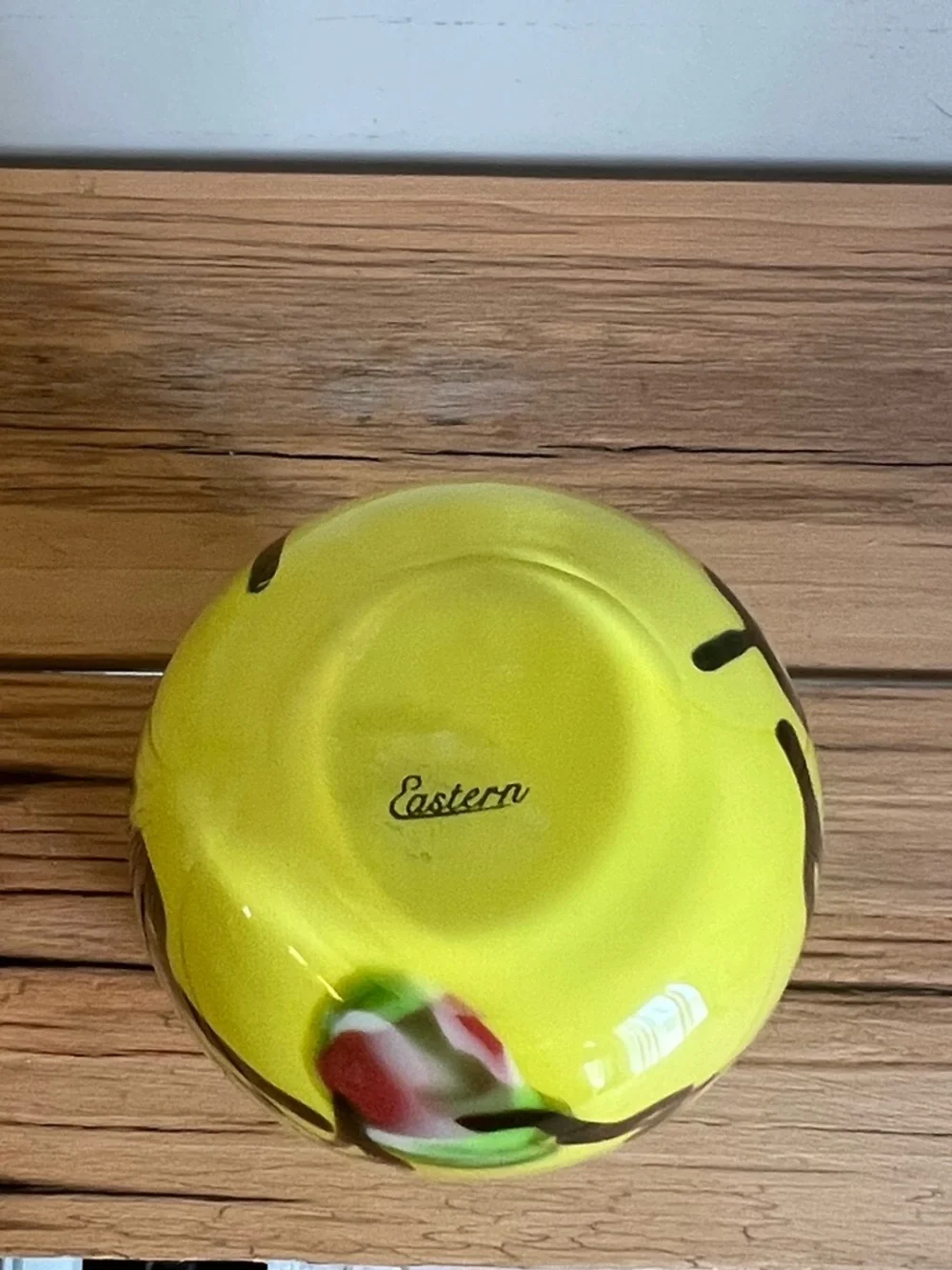 Bright Yellow Abstract Ceramic Vase